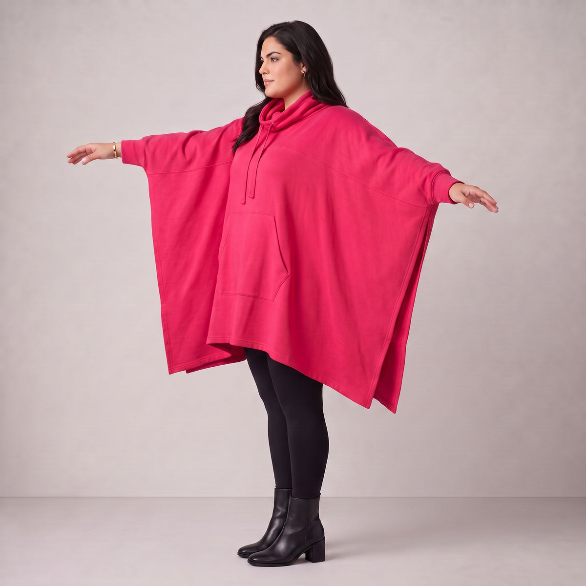 Rafay · Poncho · SolidHaniya · 2605R · SolidPink