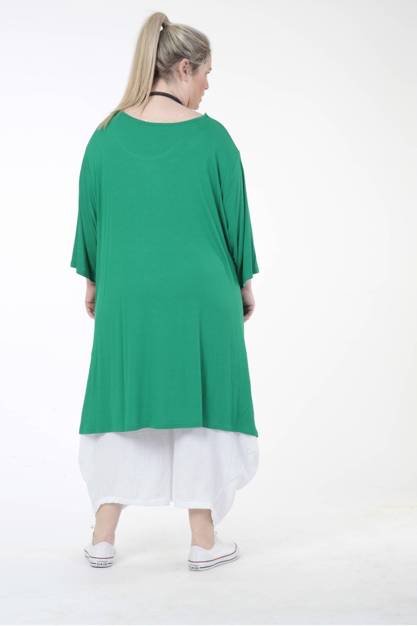 Alltags Big Shirt in  Form aus feiner Jersey Qualität, Viskose-Basics in Grün
