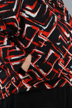 AKH Fashion · Jacke · Jacquelle · 6910 · Schwarz/Rot/Weiß