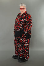 AKH Fashion · Jacke · Jacquelle · 6910 · Schwarz/Rot/Weiß