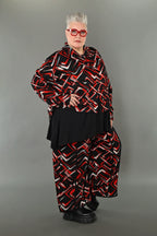 AKH Fashion · Jacke · Jacquelle · 6910 · Schwarz/Rot/Weiß