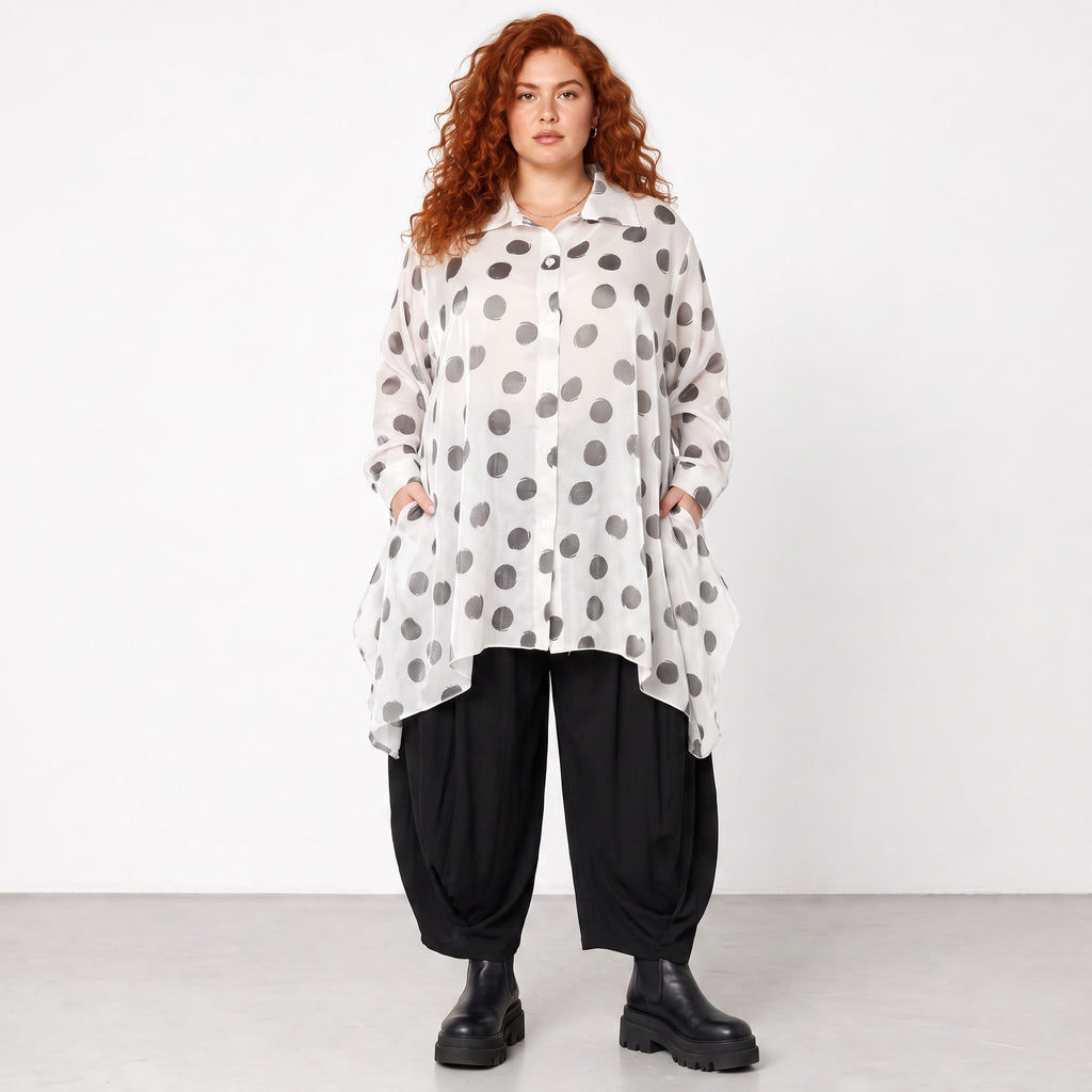 AKH Premium · Blouse · Amadora · 6917 · White/Grey