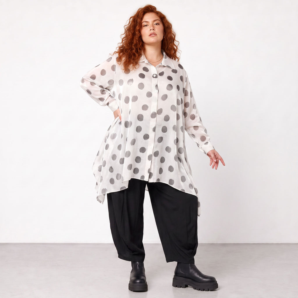 AKH Premium · Blouse · Amadora · 6917 · White/Grey