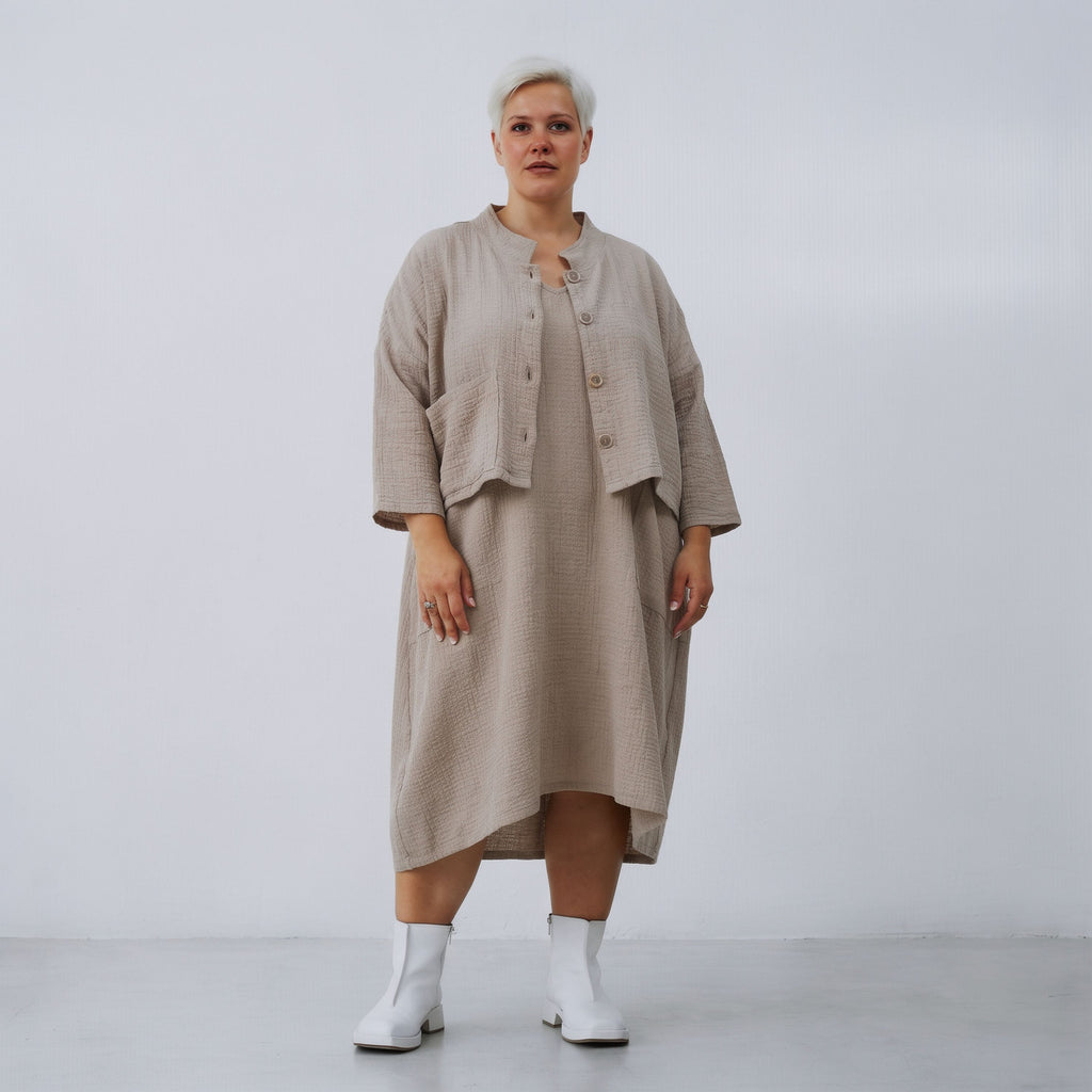 AKH Fashion 6929 Jacket, Beige