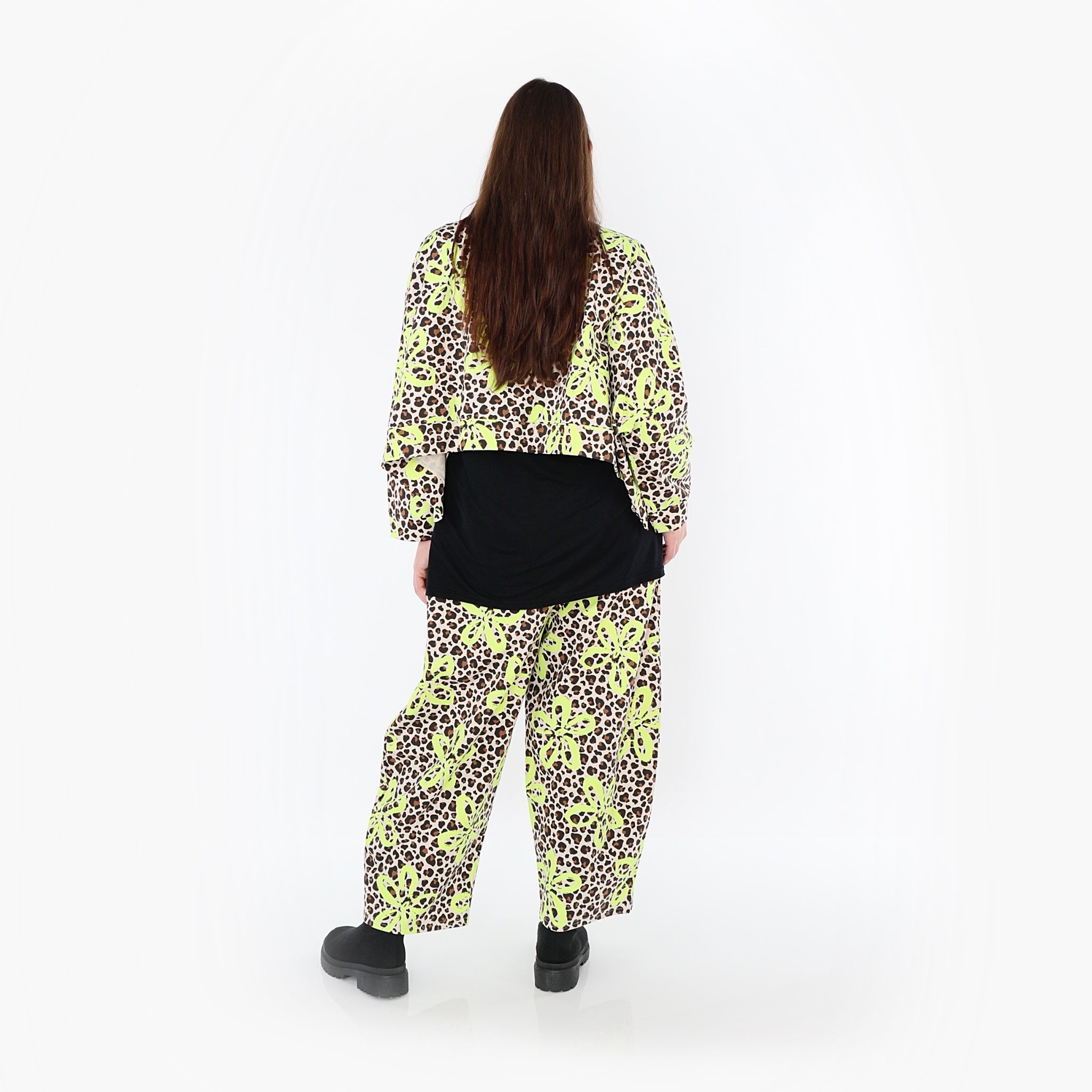 AKH Fashion · Überwurf · Francesca · 7011 · Beige/Braun/Neongrün
