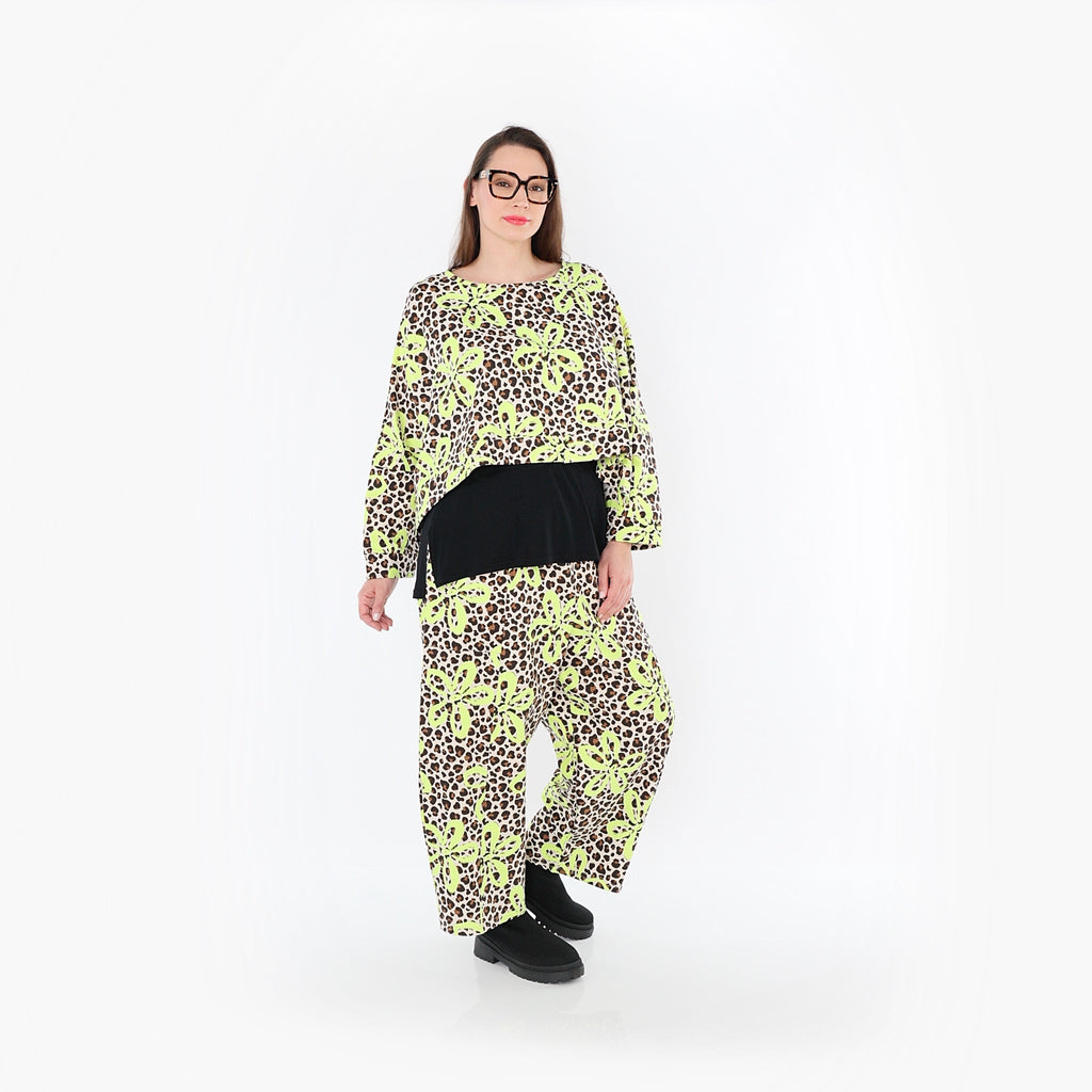 AKH Fashion · Überwurf · Francesca · 7011 · Beige/Braun/Neongrün