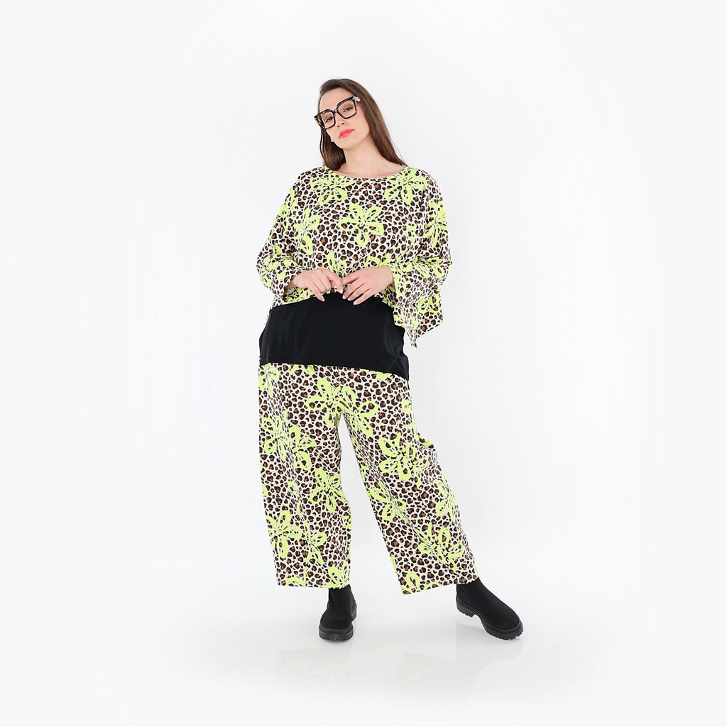 AKH Fashion · Überwurf · Francesca · 7011 · Beige/Braun/Neongrün