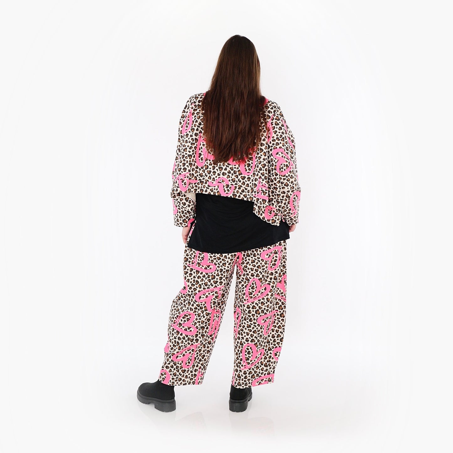 AKH Fashion 7011 Überwurf, Beige-Braun-Fuchsia