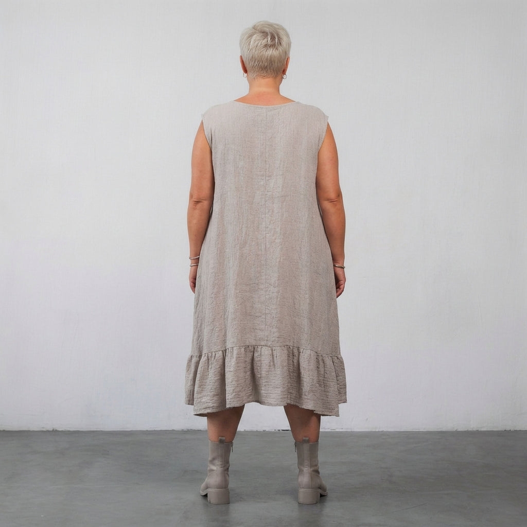 AKH Fashion 7023 Dress, Beige