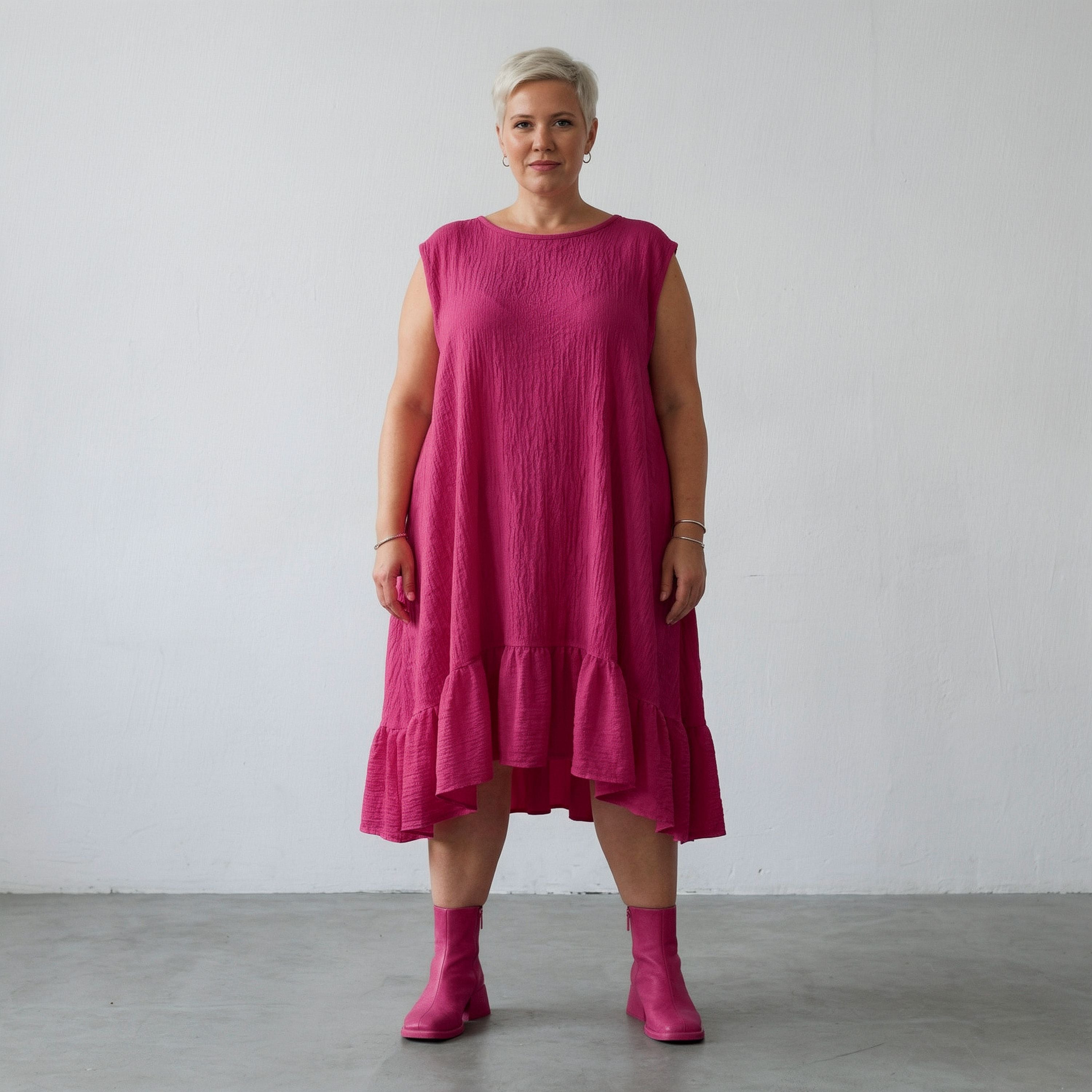 AKH Fashion 7023 Dress, Fuchsia