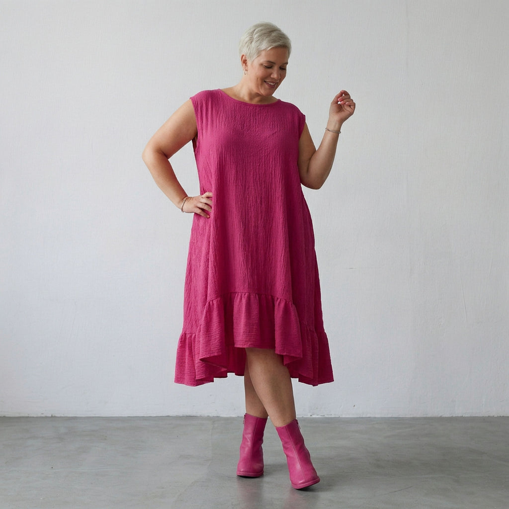 AKH Fashion 7023 Dress, Fuchsia