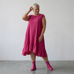 AKH Fashion 7023 Dress, Fuchsia