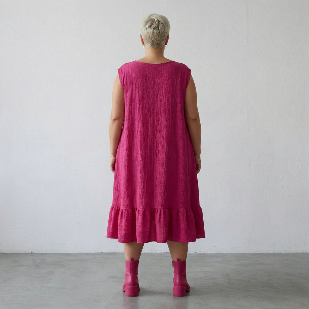 AKH Fashion 7023 Dress, Fuchsia