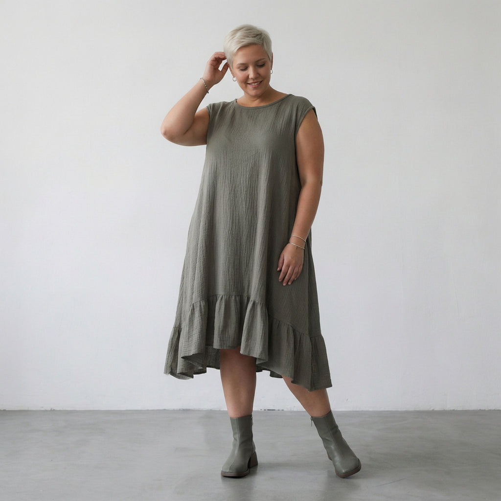 AKH Fashion 7023 Dress, Khaki