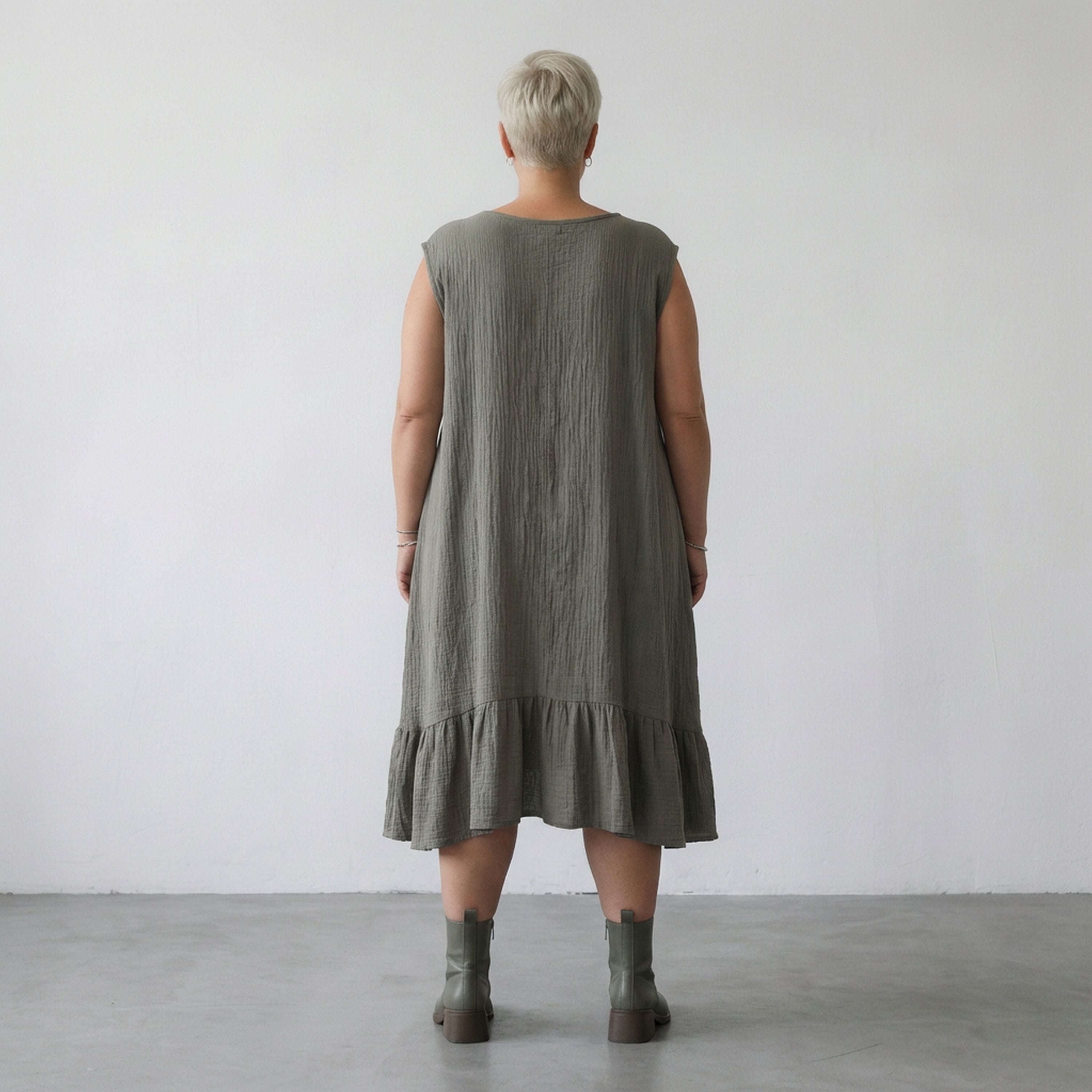 AKH Fashion 7023 Dress, Khaki
