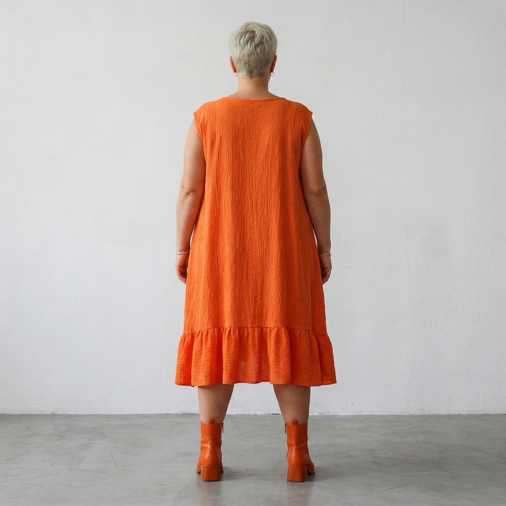 AKH Fashion 7023 Dress, Orange