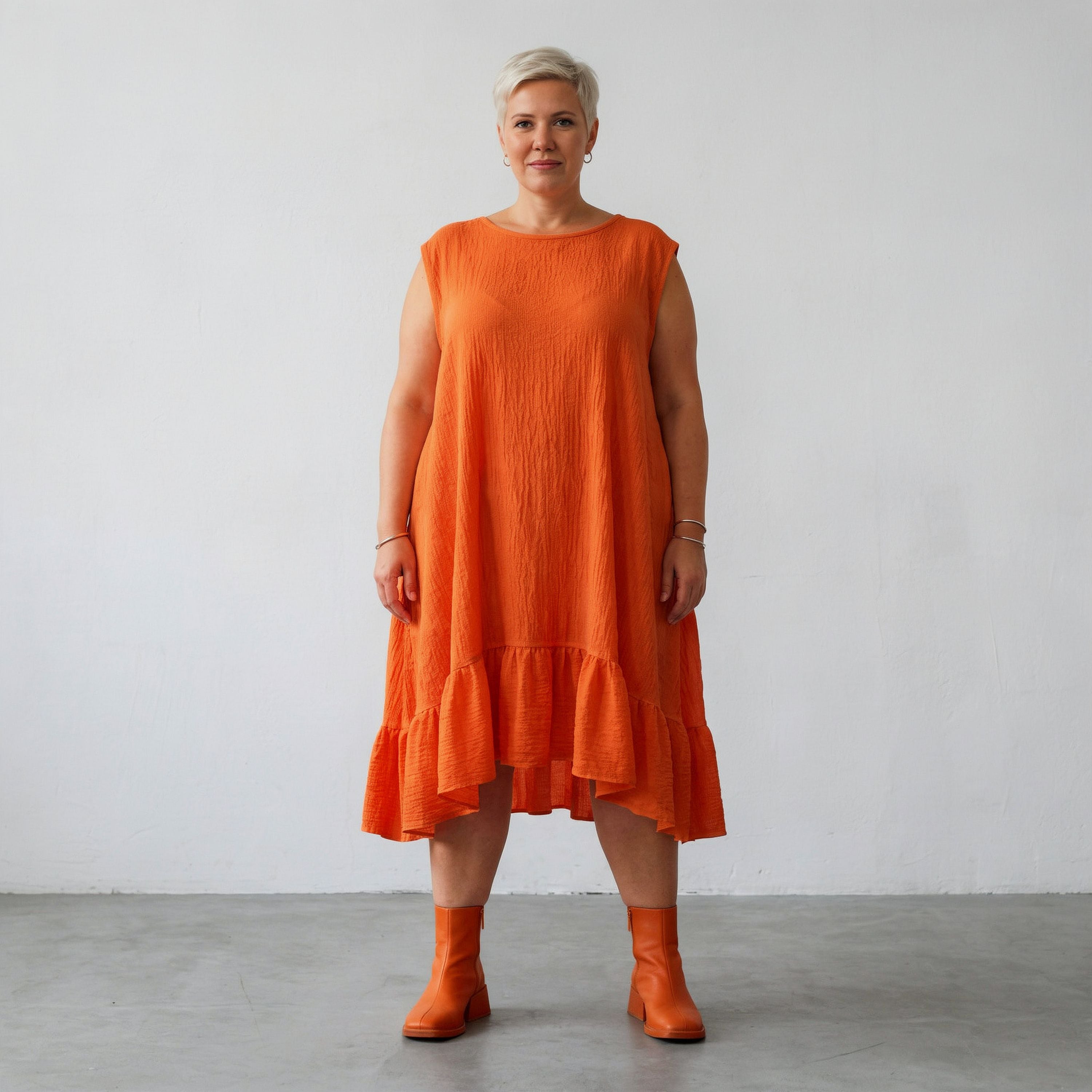 AKH Fashion 7023 Dress, Orange