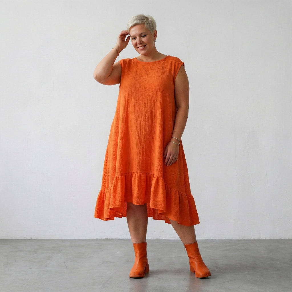 AKH Fashion 7023 Dress, Orange