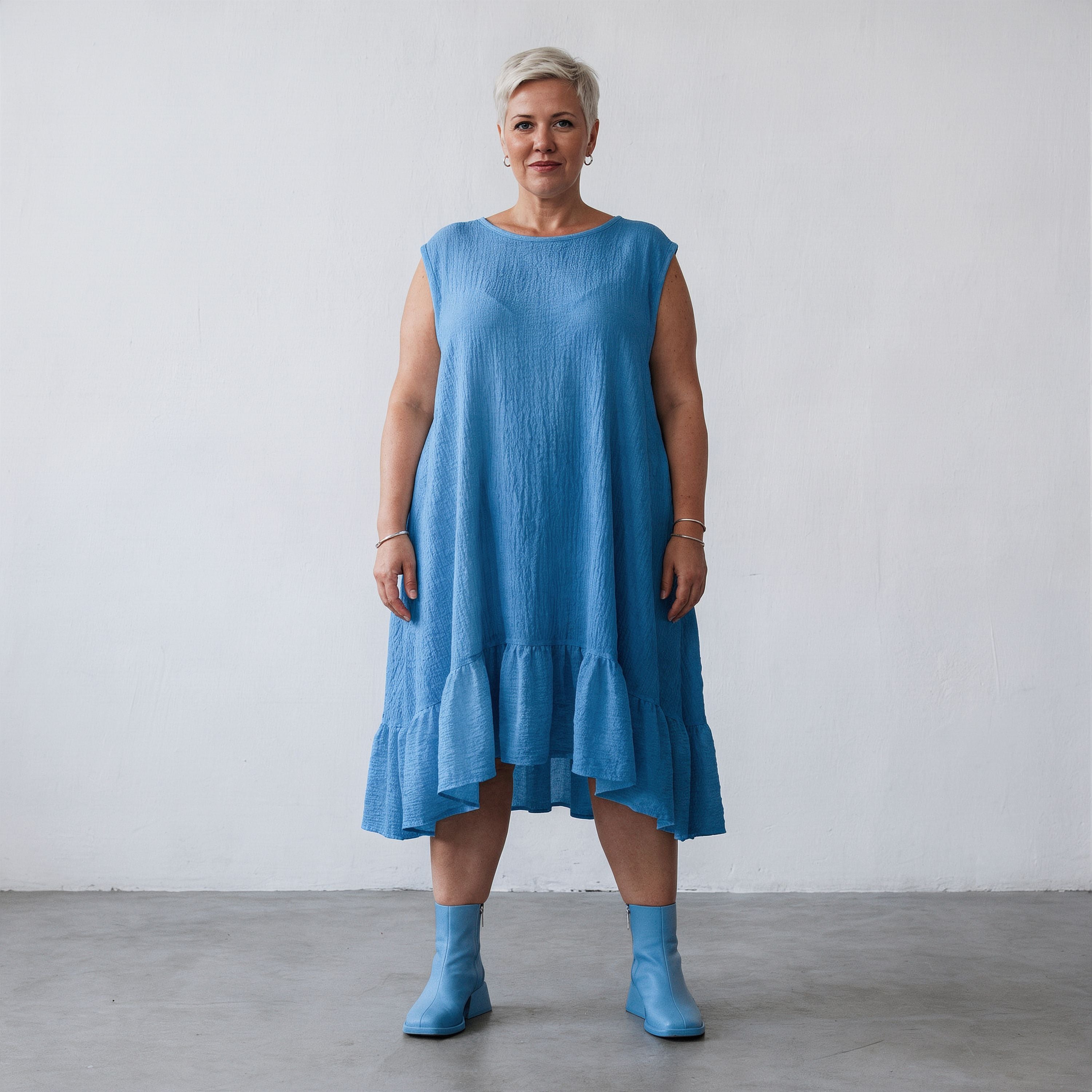 AKH Fashion 7023 Dress, Turquoise