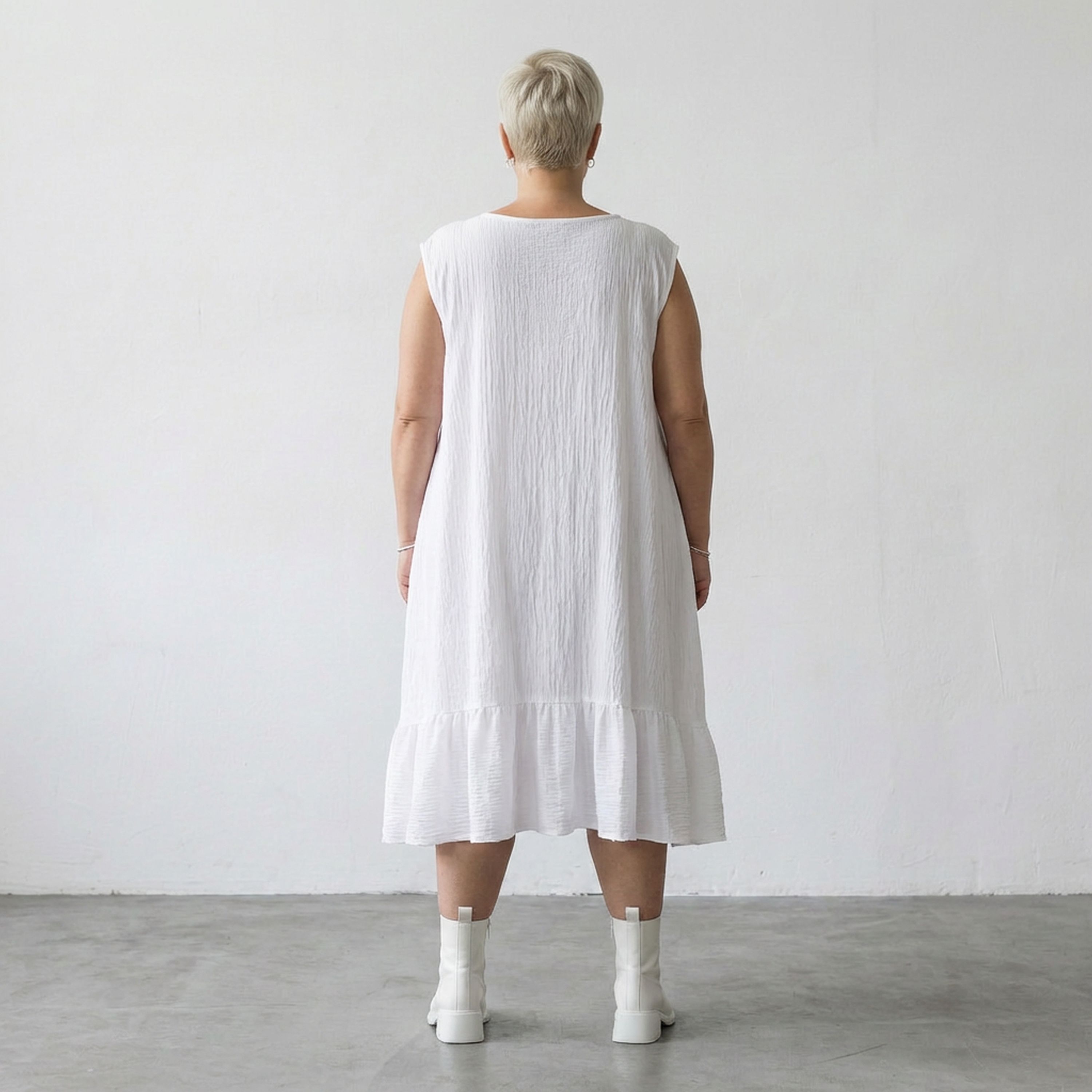 AKH Fashion 7023 Dress, White