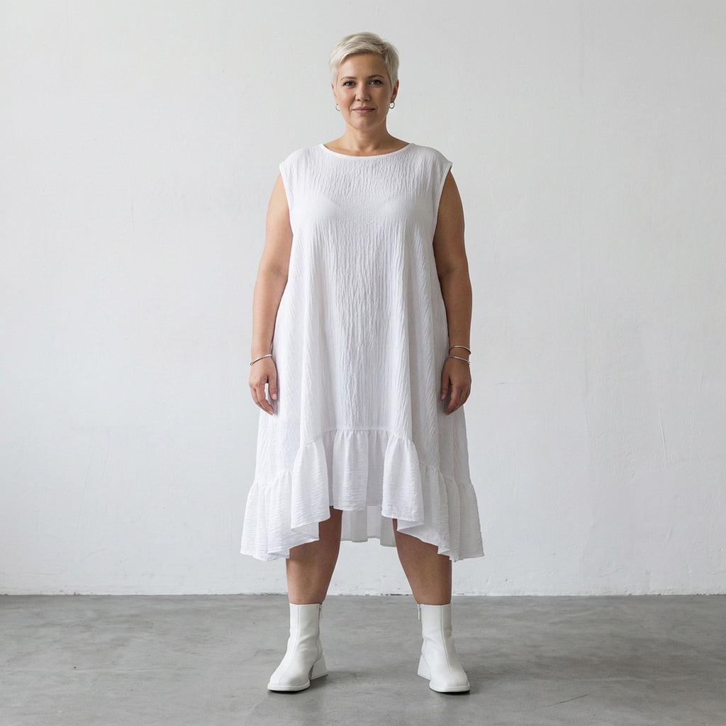 AKH Fashion 7023 Dress, White