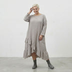 AKH Fashion 7024 Dress, Beige
