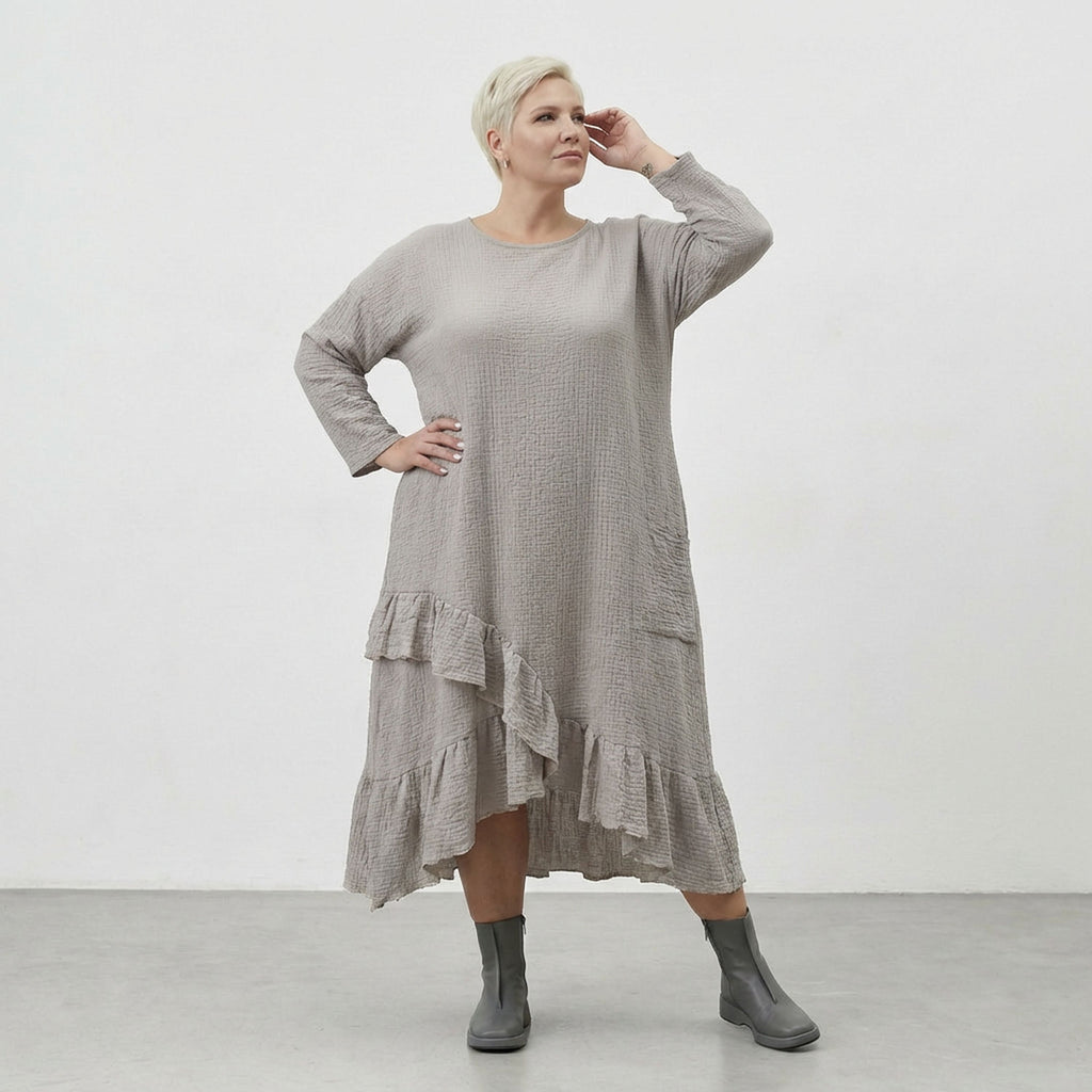 AKH Fashion 7024 Dress, Beige