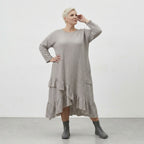 AKH Fashion 7024 Dress, Beige