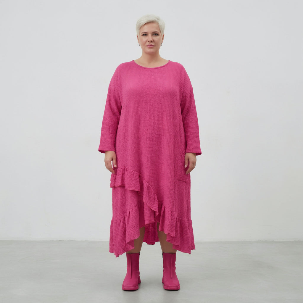 AKH Fashion 7024 Dress, Fuchsia