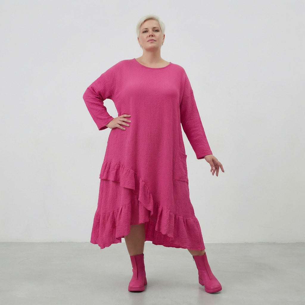 AKH Fashion 7024 Dress, Fuchsia