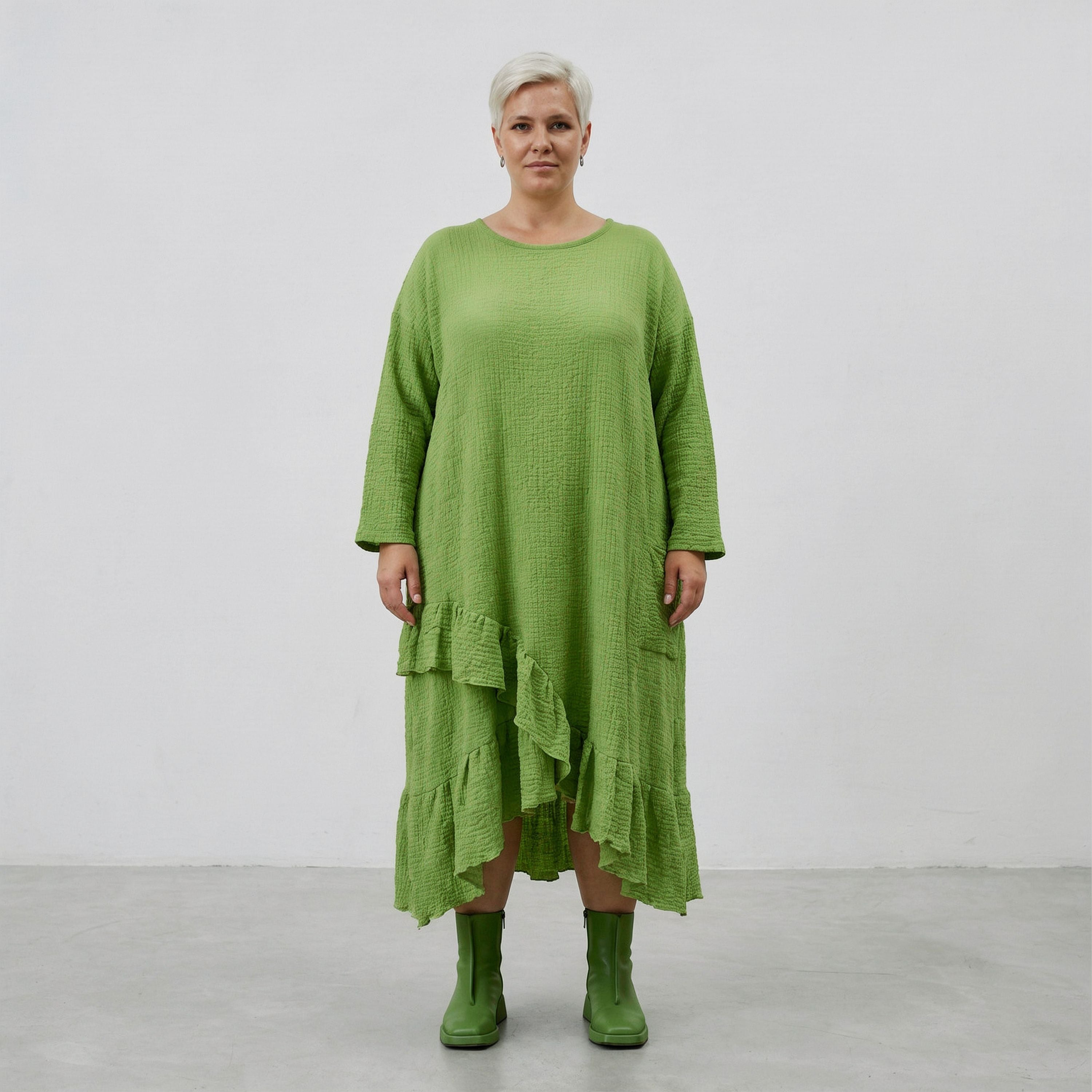 AKH Fashion 7024 Dress, Green