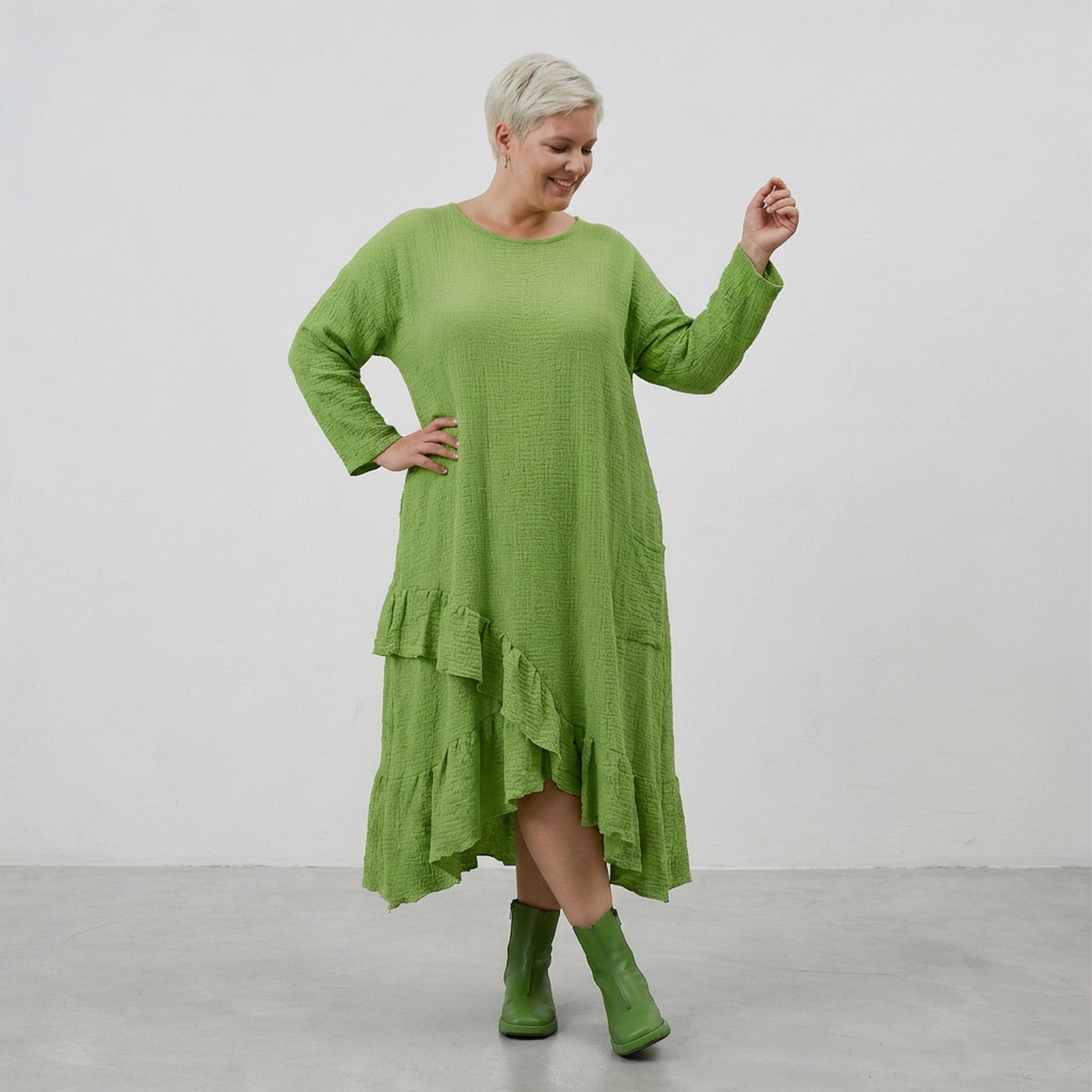 AKH Fashion 7024 Dress, Green