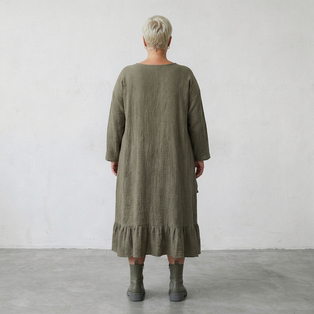 AKH Fashion 7024 Dress, Khaki
