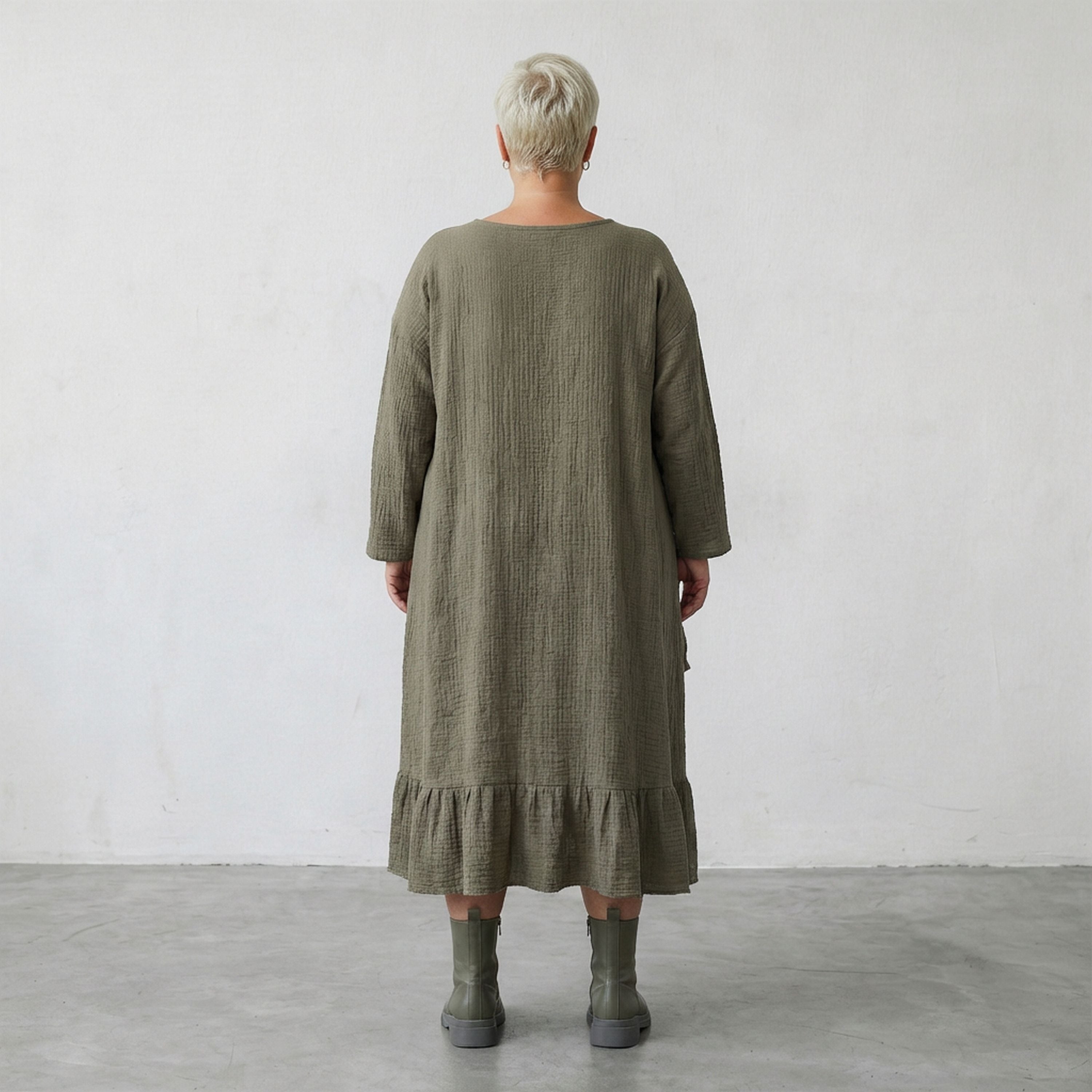 AKH Fashion 7024 Dress, Khaki