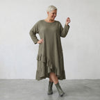 AKH Fashion 7024 Dress, Khaki