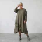AKH Fashion 7024 Dress, Khaki