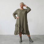 AKH Fashion 7024 Dress, Khaki