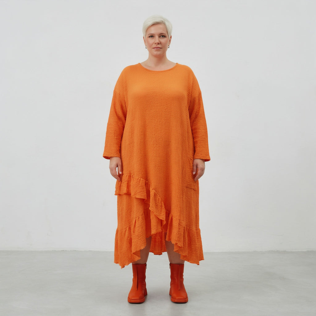 AKH Fashion 7024 Dress, Orange