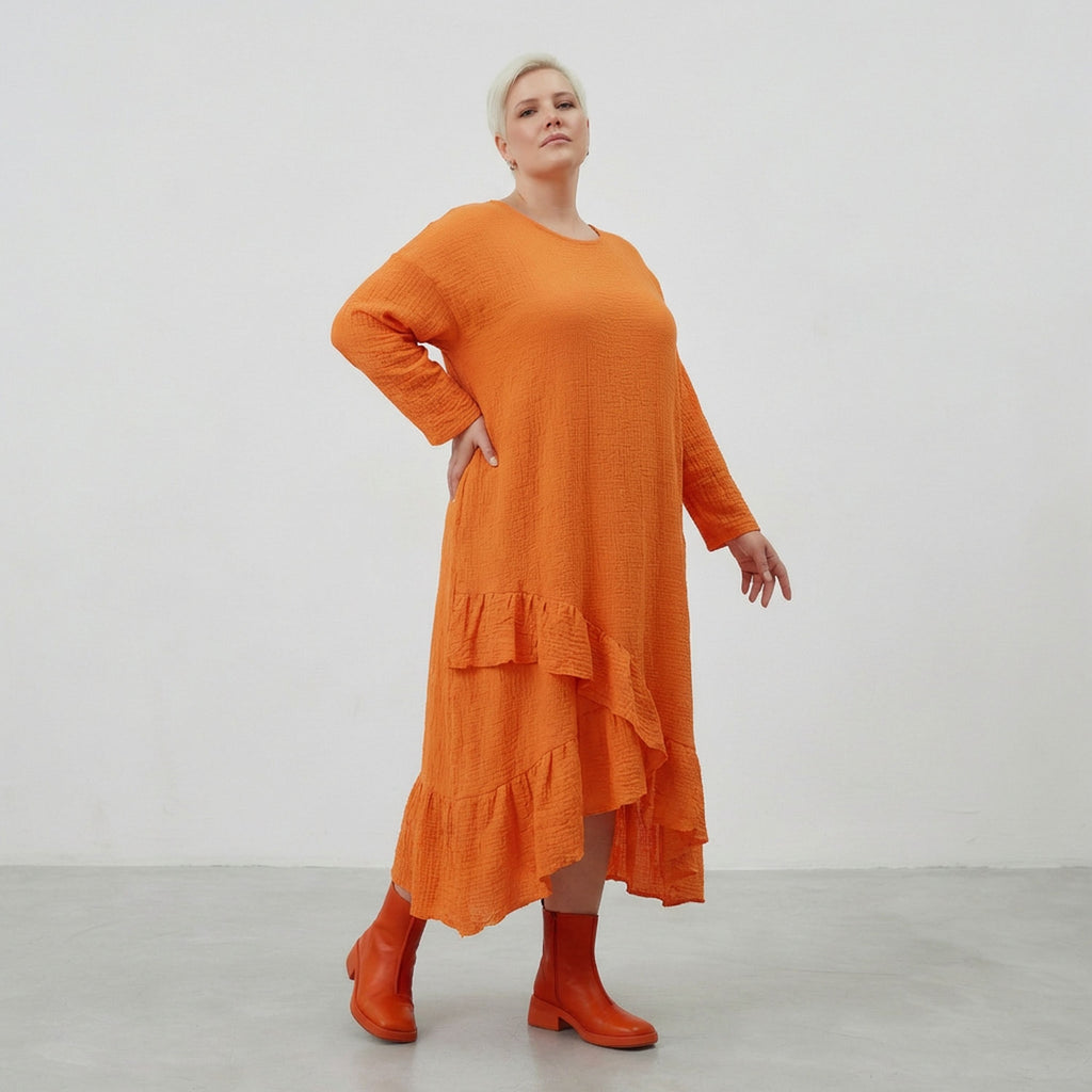 AKH Fashion 7024 Dress, Orange