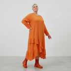 AKH Fashion 7024 Dress, Orange