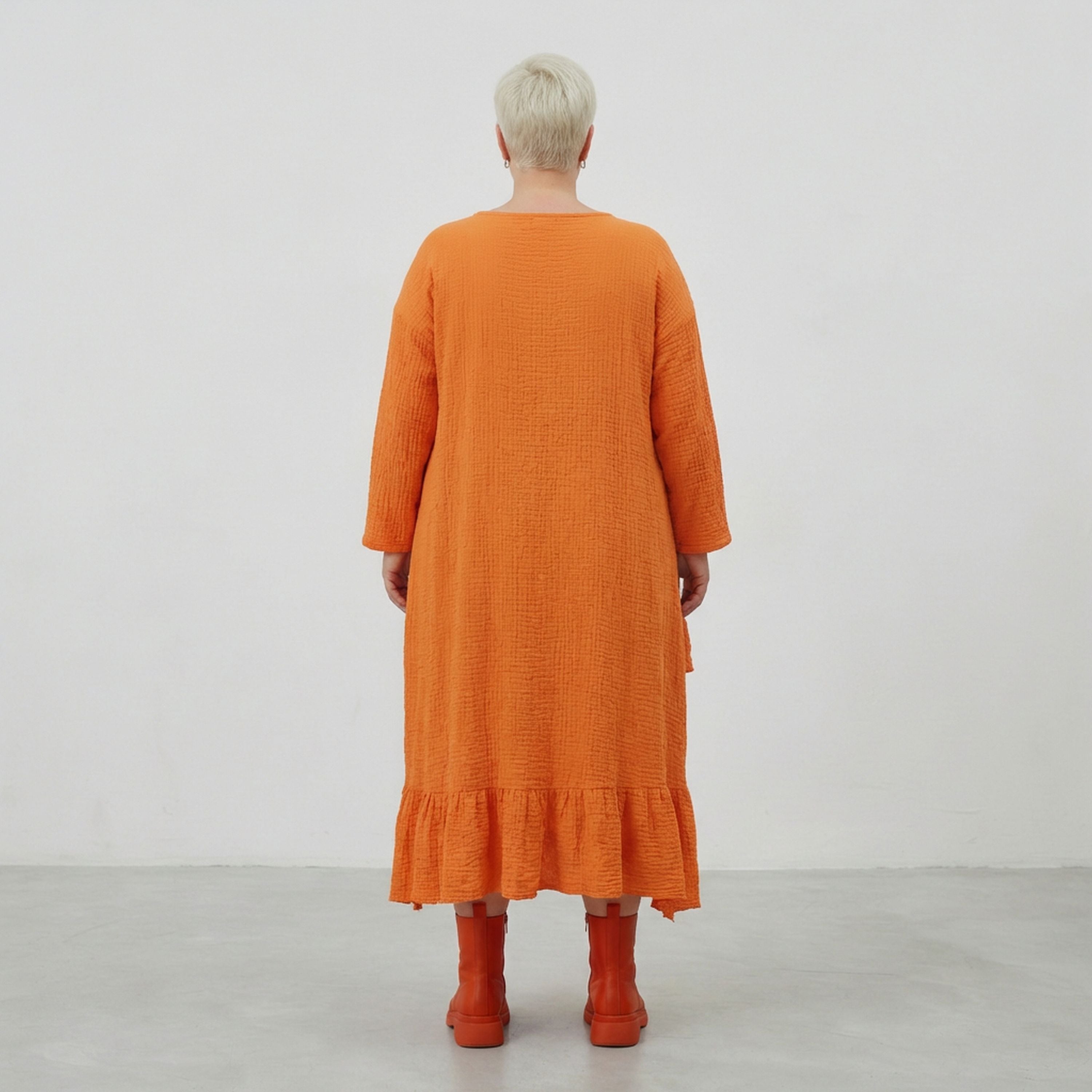 AKH Fashion 7024 Dress, Orange