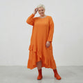 AKH Fashion 7024 Dress, Orange