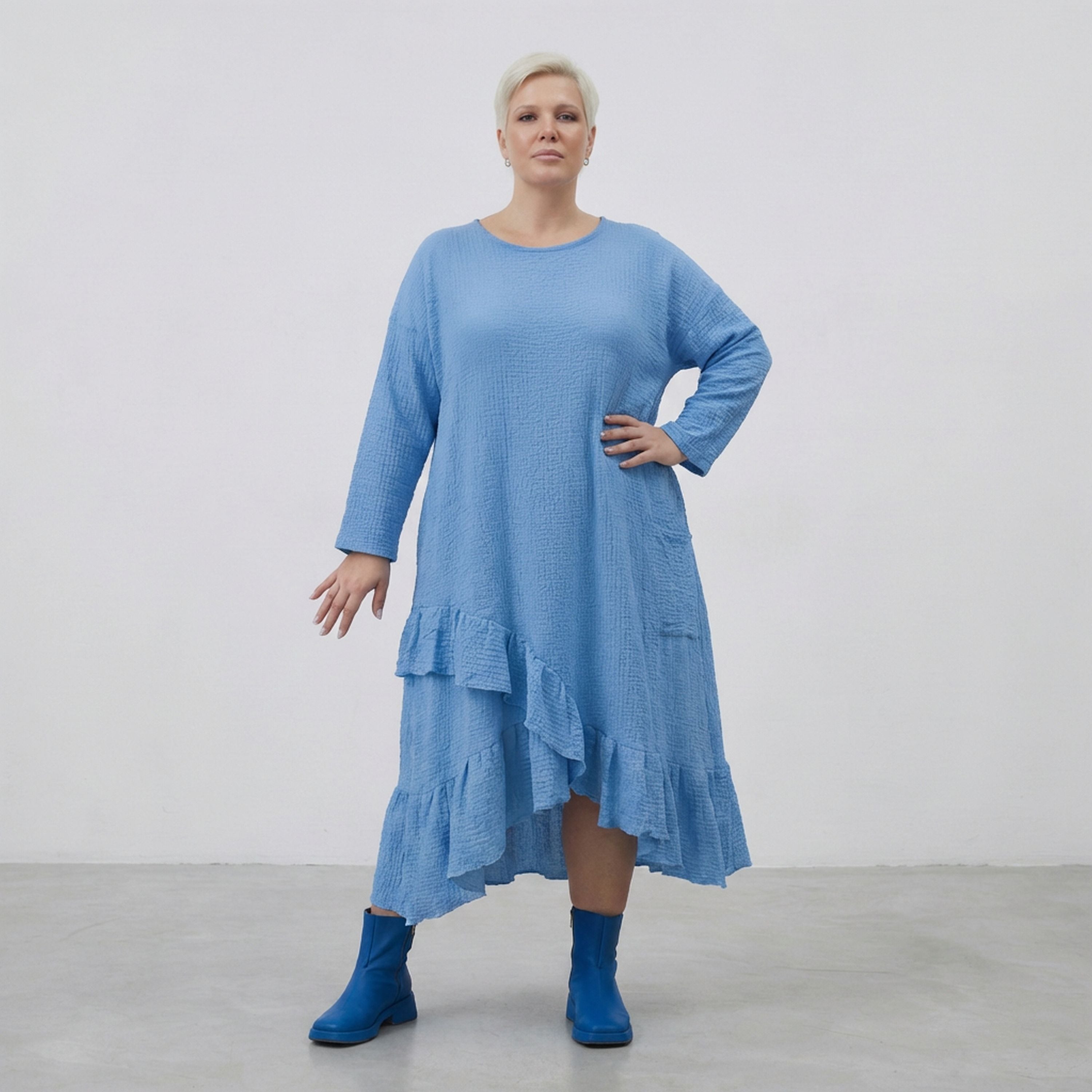 AKH Fashion 7024 Dress, Turquoise