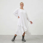 AKH Fashion 7024 Dress, White