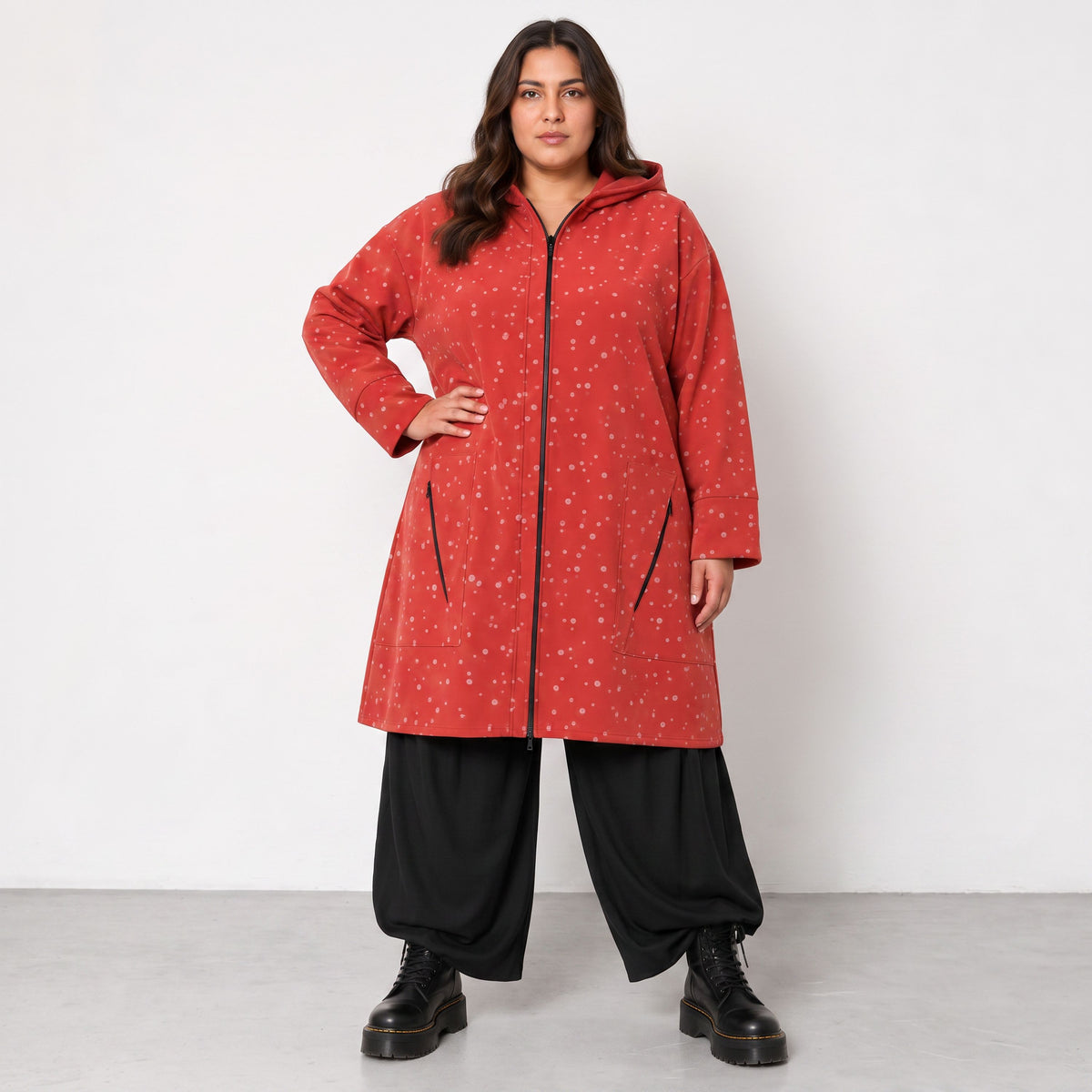 AKH Fashion · Coat · Momentum · 7035 · Red/Grey
