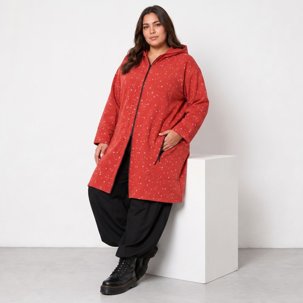 AKH Fashion · Coat · Momentum · 7035 · Red/Grey