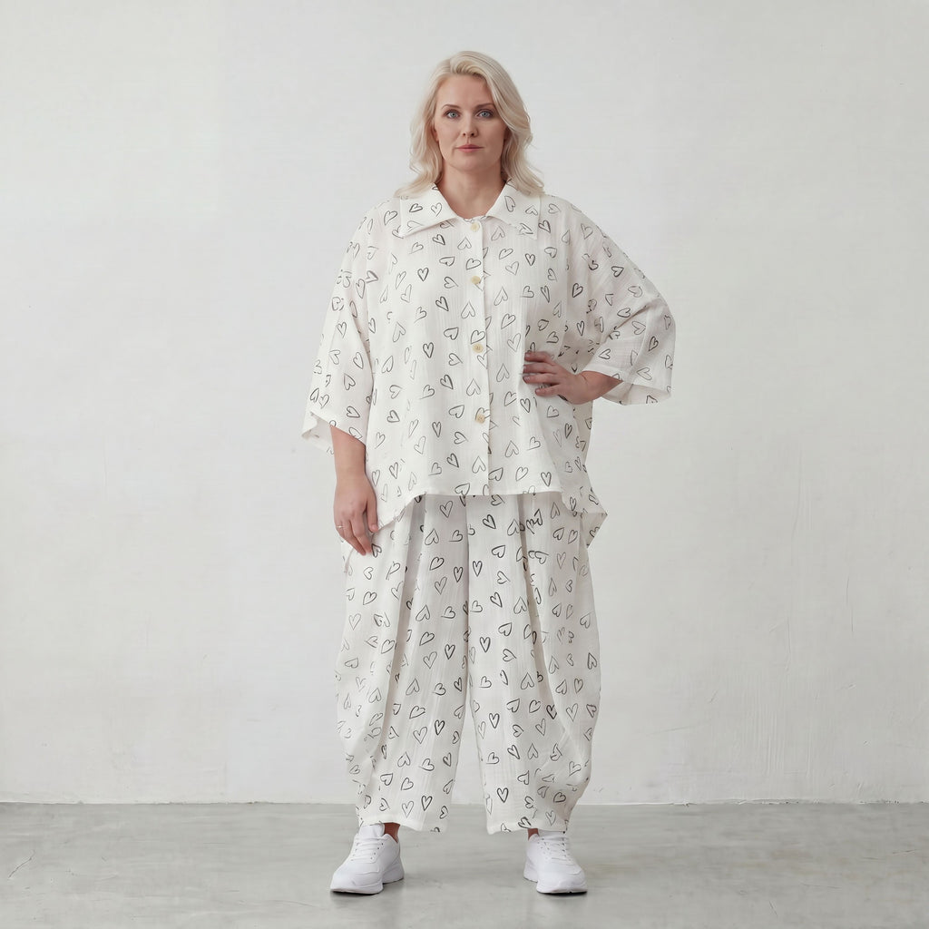 AKH Fashion · Blouse · MusiHeart · 7092 · WhiteHearts