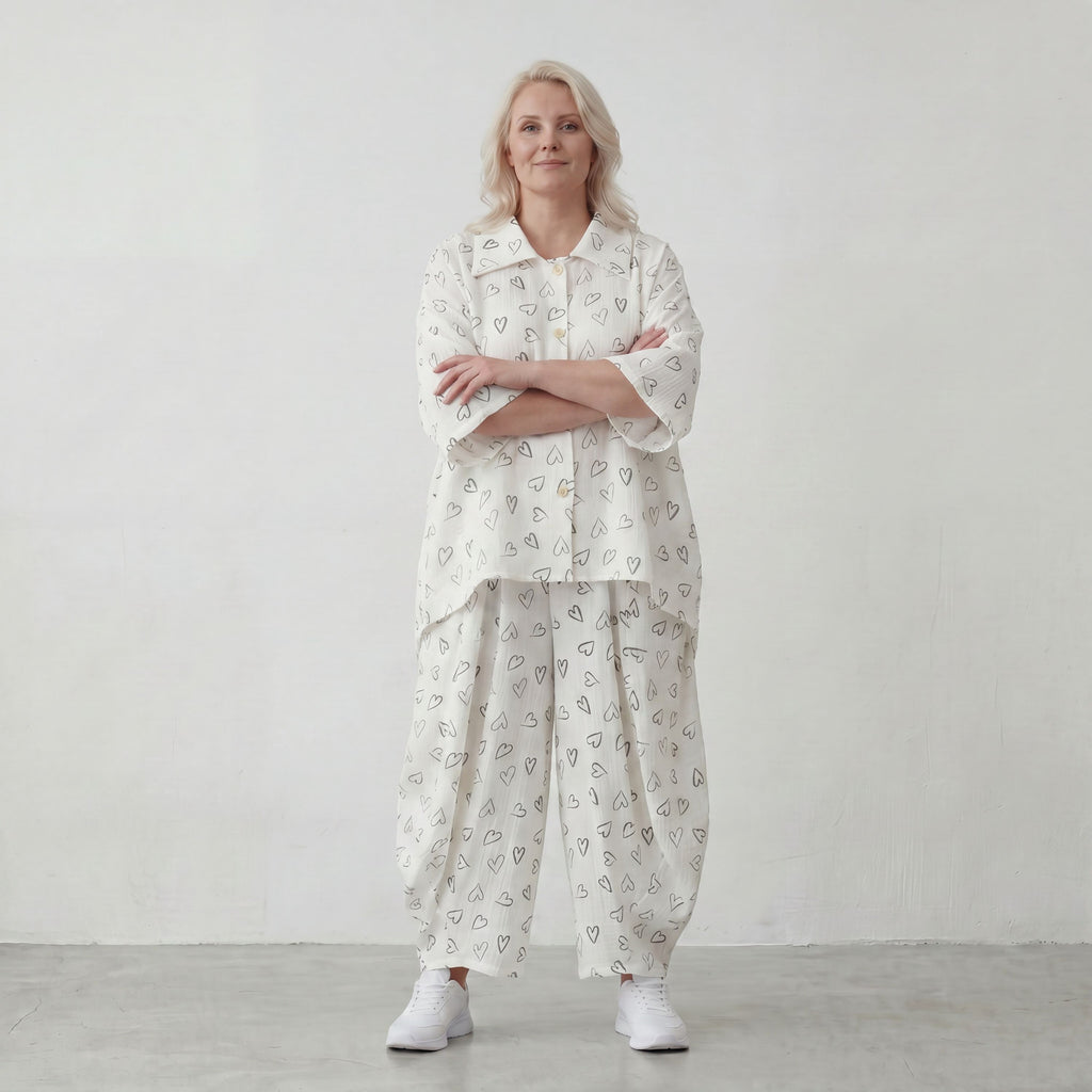 AKH Fashion · Hose · MusiHeart · 8069 · WhiteHearts