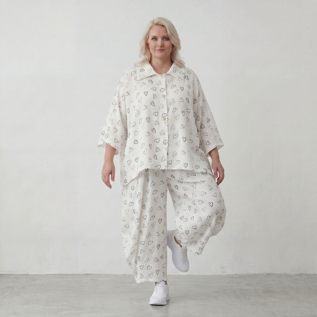 AKH Fashion · Hose · MusiHeart · 8069 · WhiteHearts