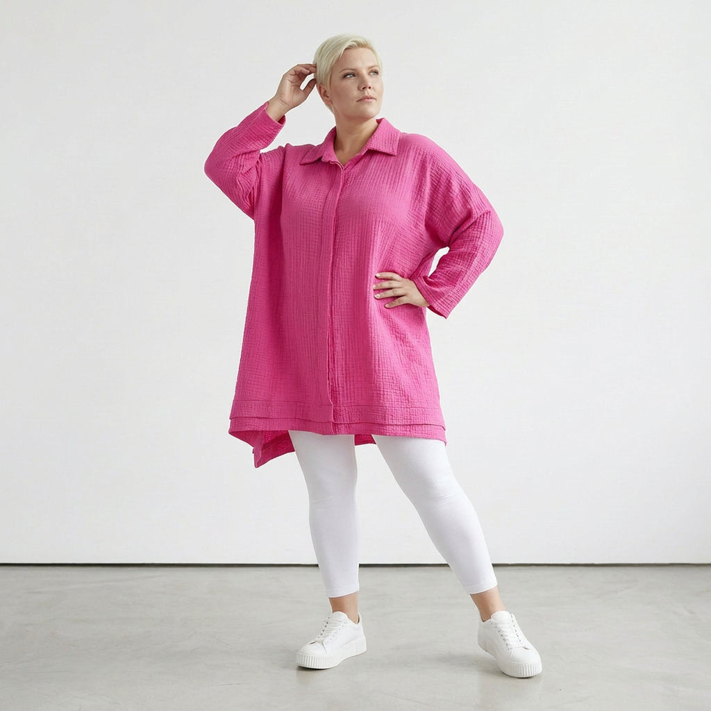 AKH Fashion 7110 Blouse, Fuchsia